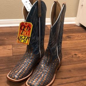 Men’s size 9D teal cowboy boots HP brand very soft